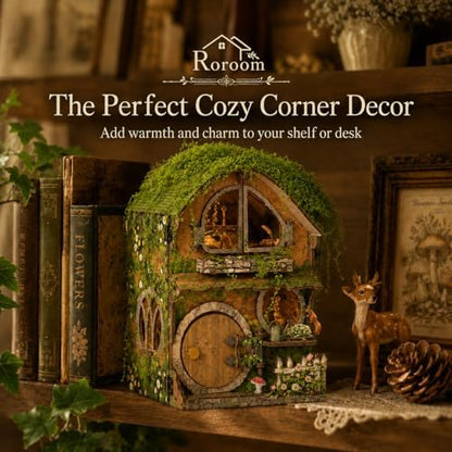 Roroom DIY Miniature House Kit, Forest Fairy-Tale Cottage Dollhouse Kit - Image 4