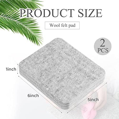 Amylove 2 Pcs Needle Felting Pad, Wool Mat Thick Firm Base, 5 x 6 x 1 Inch - Image 2
