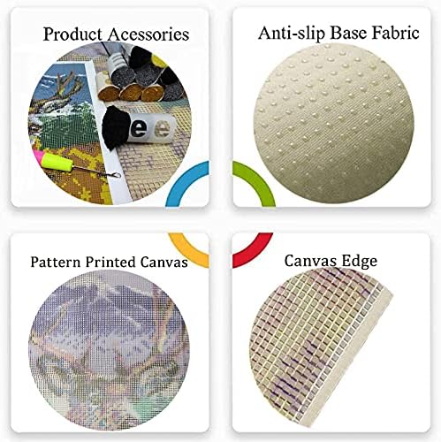 ZFFLYH Deer Latch Hook Kit, DIY Large Latch Hook Kit for Adults 3D Printed Canvas Pattern Crochet Handcraft Embroidery Tapestry Hobby & Crafts 85cmX63cm/33.5X25inch - Image 3