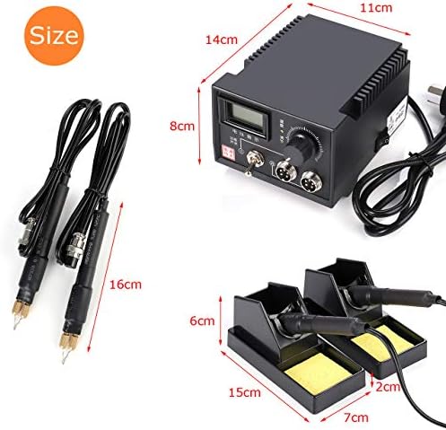 TOPCHANCES Wood Burning Tools Kit,110V 60W Professional Pyrography Wood Burning Kit with Dual Pen and Wire Tips for Beginners Adults (Dual Digital Display) - Image 4