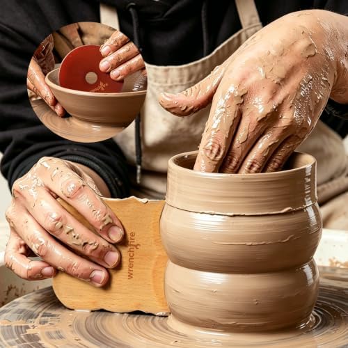 Pottery Ribs Tool Set, Clay Ceramic Shaping & Smoothing Tools, Pottery Foot Shaper Trimming for Carving,Beech Wood (8 Pieces) - Image 6