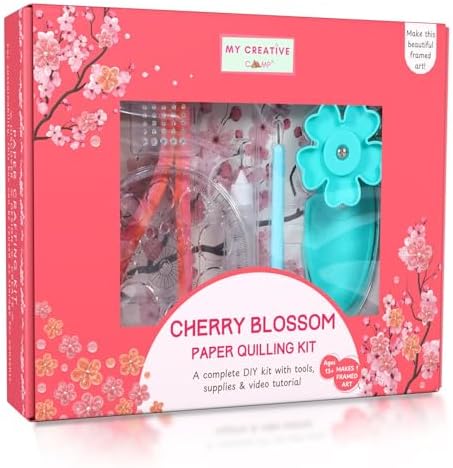MY CREATIVE CAMP Beginner's Quilling Kit + Cherry Blossom Quilling Kit Bundle - Image 5