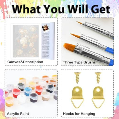 Paint by Numbers Kit for Adults, Paint by Numbers Kit for Adults 16x20 Inch - Image 4