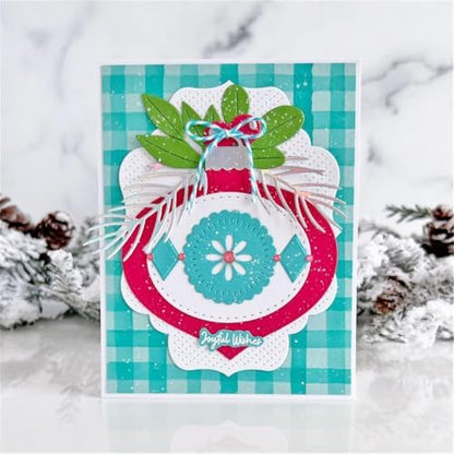 Scrapbooking Die-Cuts, Christmas Metal Cutting Dies for Card Making, Paper Craft Punch Template, Background Embossing Stencils, DIY Album Décor (Christmas Lantern Label-9.3x9.8cm) - Image 6