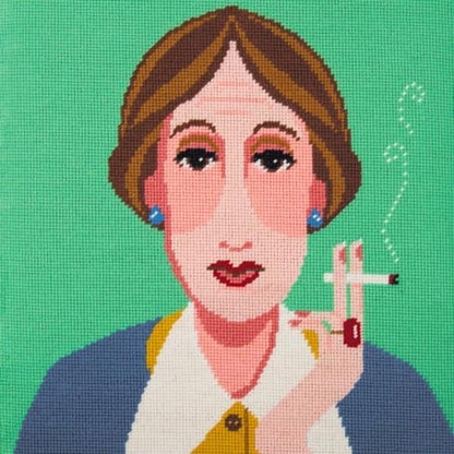 HM NABAVIAN Appletons Wool Needlepoint Kit – Portraits Range - Virginia Woolf Designed by Emily Peacock by HMNabavian