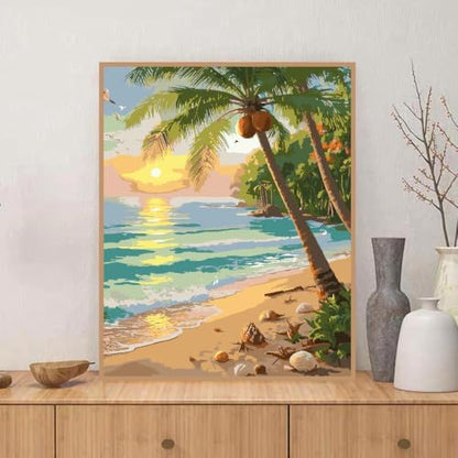 ZRIZQ Beach Paint by Numbers Kit for Adults Beginner,Landscape,16x20 - Image 3
