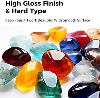 Honcaring UV Resin, 18 Colors UV Curing Hard Type Resin Clear, Fast Curing Odorless & Colored UV Resin Kit for Jewelry Making, Crafts, DIY(20g/0.68oz Each) - Image 6