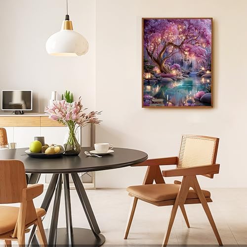 Tree of Life Paint by Number Adult with Frame Wooden Easel,Adult Paint by Numbers Tree of Life,Paint by Numbers Kit for Adults,DIY Acrylic Paint by Numbers for Adults Home Wall Decor 12x16inch - Image 3