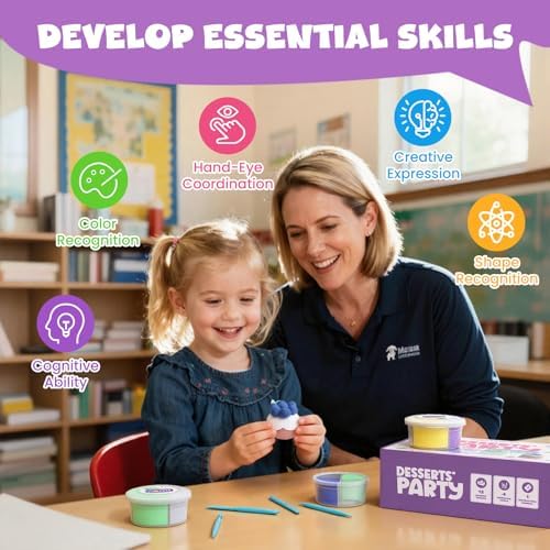 JUPITEARTH Air Dry Clay for Kids,12 Desserts Theme Party Modeling Clay Set - Image 5