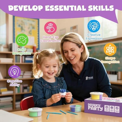 JUPITEARTH Air Dry Clay for Kids,12 Desserts Theme Party Modeling Clay Set - Image 5