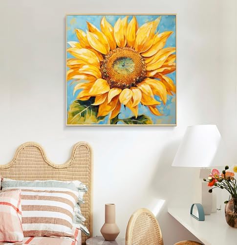 Offito Framed Paint by Numbers Kit for Adults Beginners, Sunflower - Image 2