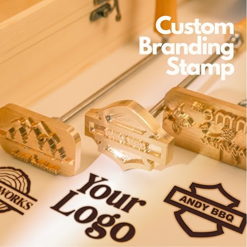 Custom Branding Iron for Wood, Food & Leather | Personalized Wood Branding Iron for Logo, Name, & Patterns | Leather Stamping Kit for Logo Making (2" X 2" Stamp Head) - Image 2