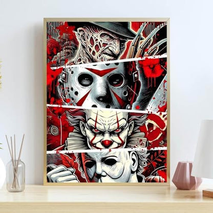 Halloween Stamped Cross Stitch Kits for Beginners Adults - Fear Counted Cross Stitch Kits Needlepoint Cross-Stitch Patterns Dimensions Needlecrafts Embroidery Kits Arts and Crafts 11.8X15.7inch - Image 6