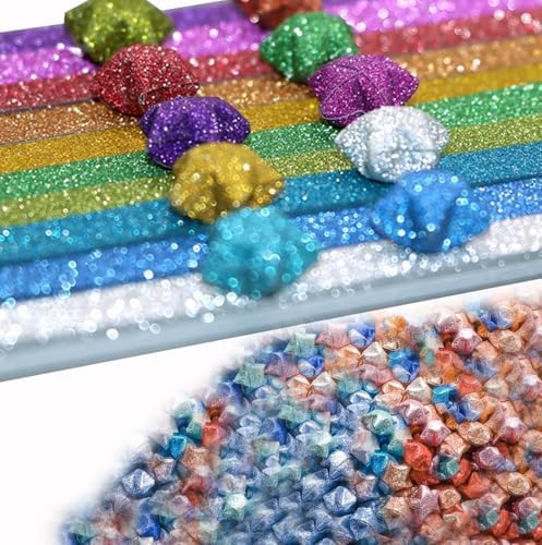 Origami Star, Star Paper, Paper Star Strip, Flash Origami, DIY origami paper star strips (18 colors/360 sheets) - Image 5