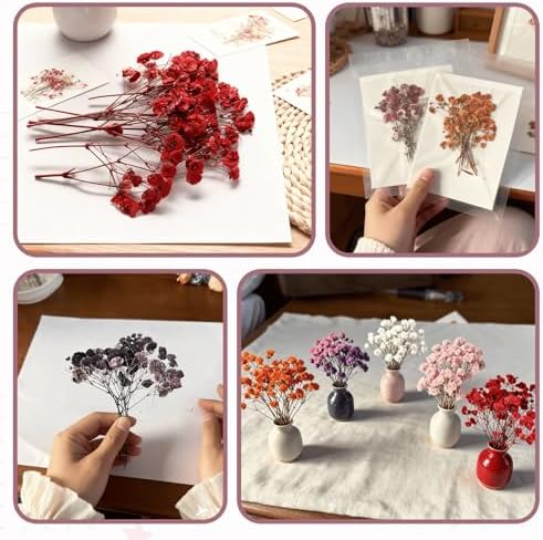 9 Pack Dried Flowers, Natural Pressed Flowers Kit for DIY Crafts, Scrapbook, Card Making,9 Colors - Image 3