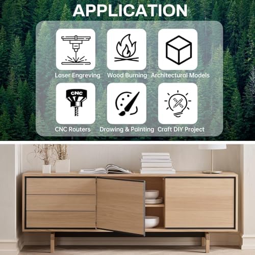 6 Pack Plywood Sheets, 8" x 11.8"x 0.2" Basswood Sheets - Image 7