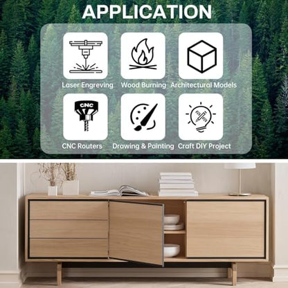 6 Pack Plywood Sheets, 8" x 11.8"x 0.2" Basswood Sheets - Image 7