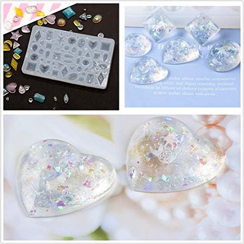 Crystal Clear UV Epoxy Resin 500ML with 72 Holographic Decorations 18 Molds 17 Frames for Jewelry Making, Resin Crafts DIY Kit, Handmade Gifts - Image 7