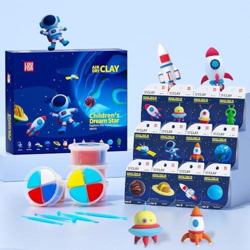 LOUFOR Air Dry Clay Kits for Kids, 12 Boxes by LOUFOR-THENOBILITYINCLAY