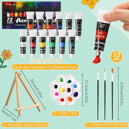 Cholemy 36 Pcs Paint and Sip Kit Gift for Adults 8''x10'',Sunflower - Image 4