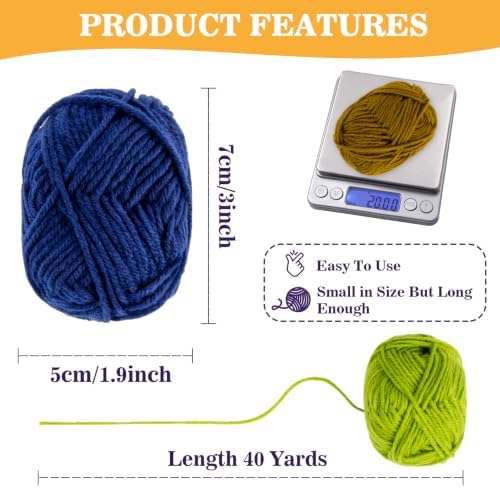 MAQIHAN 15x20g Acrylic Yarn for Knitting - Soft Crochet Yarn for Crafts - Image 7