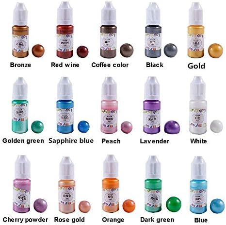 Crystal Clear UV Epoxy Resin 200ML with 28 Liquid Pigment Dyes (Metallic Pearlescent & Normal) + 36 Holographic Glitter Sequins for Decorations, DIY Resin Art Crafts Kit Jewelry Making Handmade Gifts - Image 4