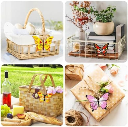 80PCS Wooden Spring Ornaments to Paint Butterfly Cutouts, 8 Styles DIY Blank Unfinished Wood Butterfly Cutouts Ornament for Home Crafts Hanging Decorations - Image 5