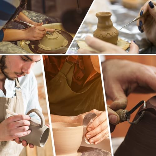 Pottery Clay, Natural Air Dry Clay, 5.5lbs Modeling Clay with Pottery Sculpting Tool Set, All-Purpose Clay Sculpting Kit - Yellow - Image 6
