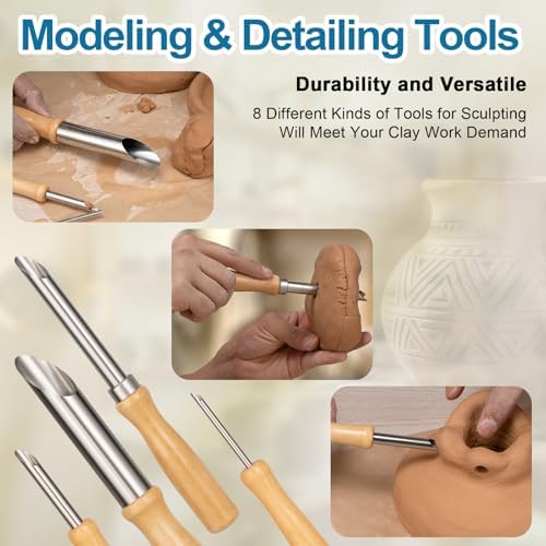 Amrules 4 Pcs Clay Hole Cutters Sculpting Tools Set for Pottery - Image 6
