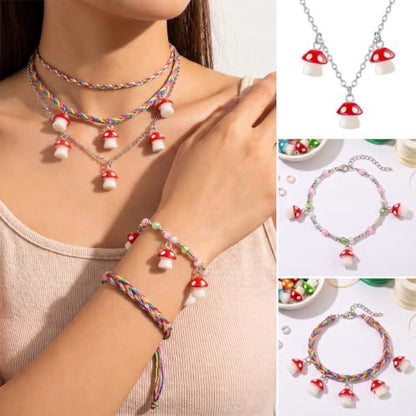 Jetec 50 Pieces DIY Mushroom Resin Charm Pendant Jewelry Finding Charm DIY Decor Making Resin for Women Bracelet Necklace Earrings Keychain Craft - Image 3