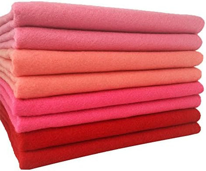 4pcs Thick 1.4mm Soft Felt Fabric Sheet Assorted Color Felt Pack DIY Craft Sewing Squares Nonwoven Patchwork (92x90cm Pink) - Image 2