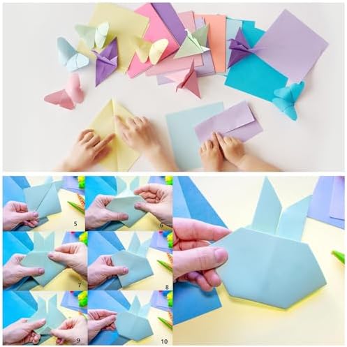 MECCANIXITY 50 Sheets Origami Paper Double Sided 8x8 Inch(20x20cm) Square Sheet for Art Craft Project, Beginners, Gifts Decor, Bright Red - Image 5
