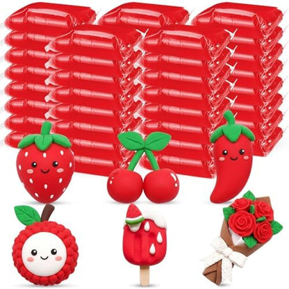 VioraWhite 40 Pcs 21 oz Air Dry Clay Bulk Modeling Clay,Red by VioraWhite