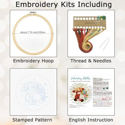 Nuberlic Highland Cow Embroidery Kit for Beginners - Image 3