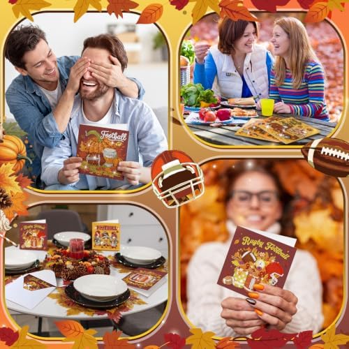 Saillong 12 Pack Fall Football Diamond Painting Greeting Card with Envelope - Image 5