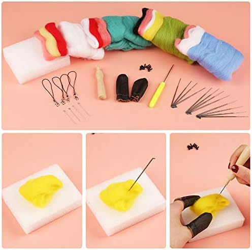 LOKUNN Needle Felting Kit 4 PCS Animal Felting Kits for Beginners Adult - Image 4