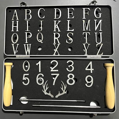 38Pcs Mini 1" Branding Irons, Alphabet & Number Set, A-Z & 0-9 - Image 2