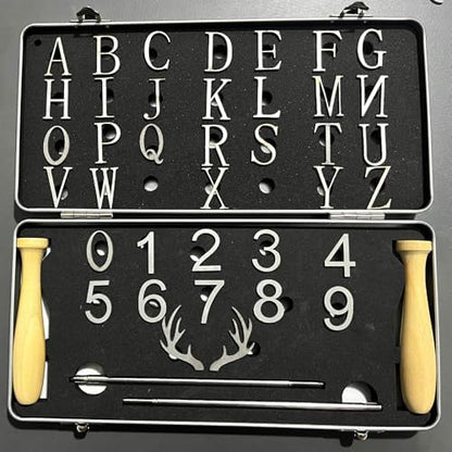 38Pcs Mini 1" Branding Irons, Alphabet & Number Set, A-Z & 0-9 - Image 2