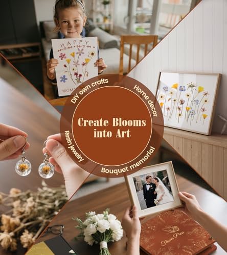 Wakhow Flower Press Kit, 11" x 11" Large Wooden Flower Press for Adult Teen - Image 7
