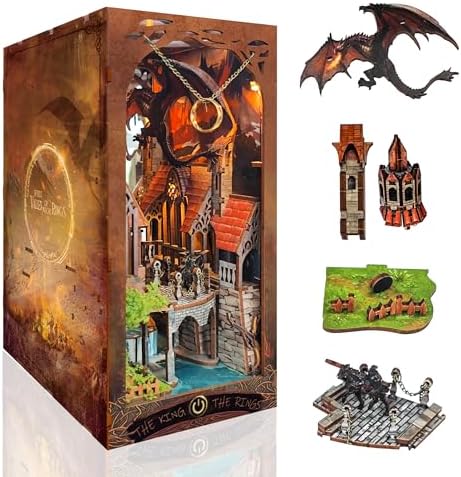Book Nook Kit Dragon Light 3D Wooden Puzzle for Adults & Teens - Image 5