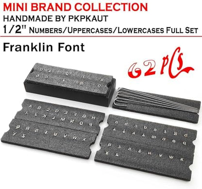 62Pcs 1/2" Custom Branding Iron for Wood, Leather Branding Stamp - Image 2