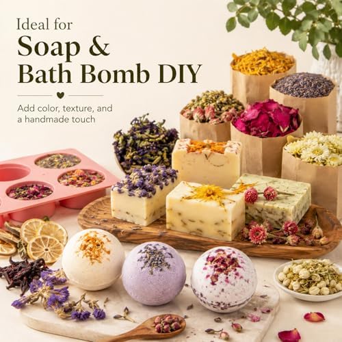 Sukh 21 Bags Dried Herbs Kit - Natural Dried Flowers for Soap Candle Crafts - Image 4