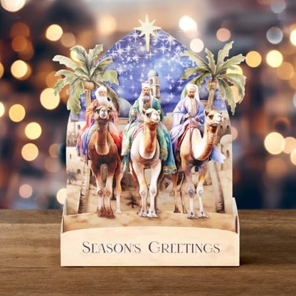 Katy Sue Nativity Scenes Pop Up Christmas Card Making Kit for Adults. Makes 12 Cards & Contains Nativity 3D Die-Cut Decoupage, Supports, Envelopes, Instructions & Foam Pads for Christmas Card Making - Image 4