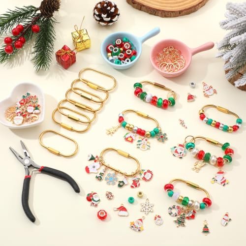 Sureio 235 Pcs Gold Brass Carabiner Xmas DIY 12 Set Carabiner Bag Making - Image 4