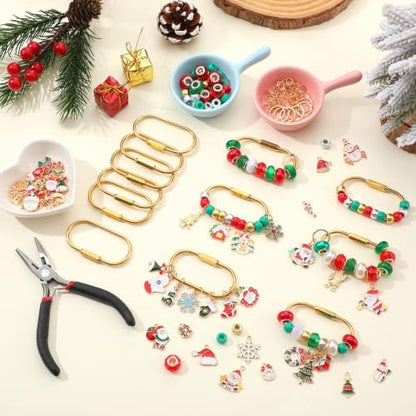 Sureio 235 Pcs Gold Brass Carabiner Xmas DIY 12 Set Carabiner Bag Making - Image 4