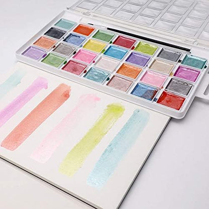 Artecho 28 Metallic Watercolor Paint Set - Image 4