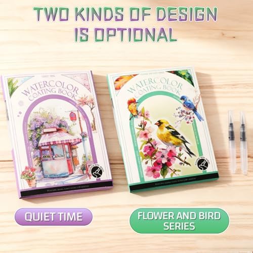 Creative Stress Relief Kit: Watercolor Workbook & DIY 3-Fold Painting Pad for Beginners & Adults, All-in-One Travel Art Set (B Set), Relaxation Gift - Image 6