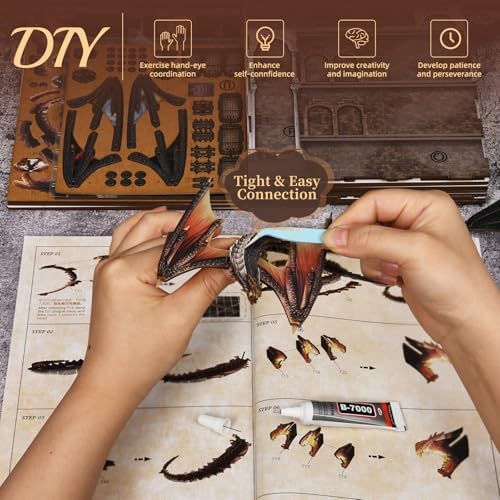 MiniCity Book Nook Kit, DIY Miniature House Kit for Adults, Teens and Beginners, Dollhouse Booknook Library Tiny House Bookshelf Decor 3D Wooden Puzzle, Gifts for Family, Friends (Ember Castle) - Image 6