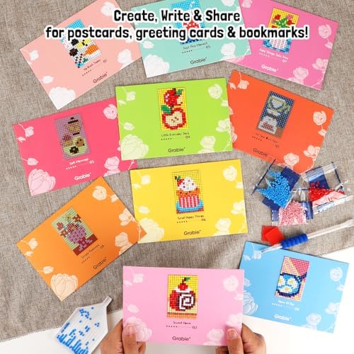 Grabie Mini Diamond Painting Cards Kit, 10 Pack Square Drill, Cozy Moments - Image 4