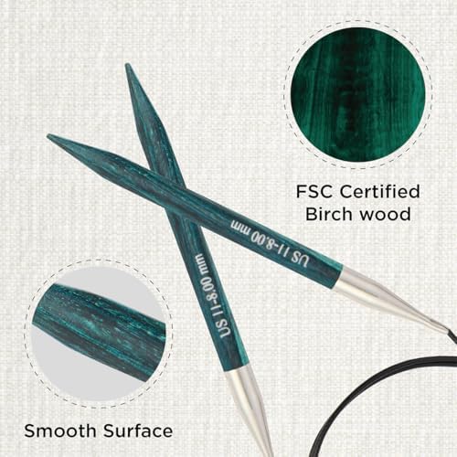 KnitPro Dreamz Fixed Circular Needles 40" (100cm) | US Size 11 (8mm) - Image 2